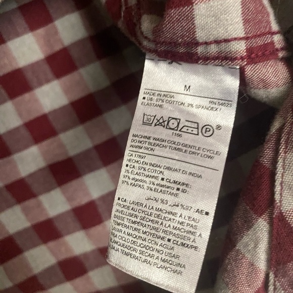 GRAY & RED PLAID OLD NAVY LONG SLEEVE SHIRT SIZE MEDIUM - Picture 3 of 4